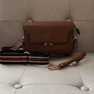 Brown Leather Crossbody Bag or wristlet